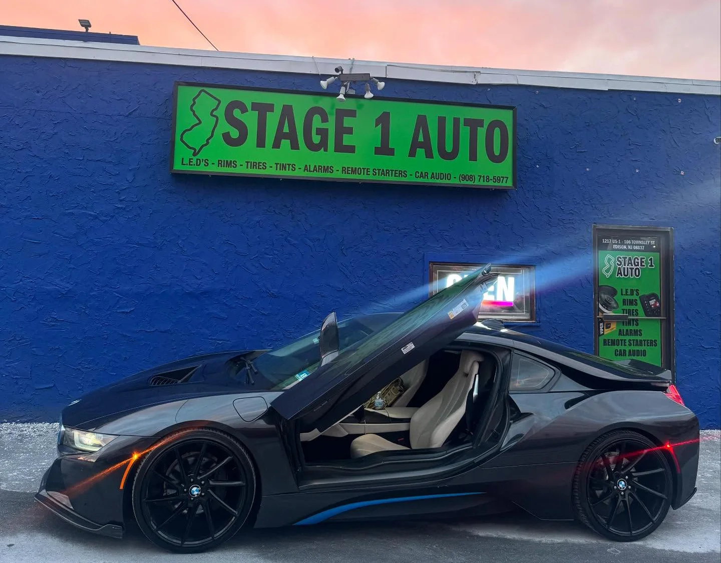 BMW i8 — Butterfly doors at Stage One Auto Edison NJ